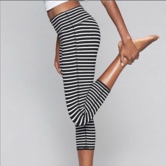 Athleta Chaturanga Striped Capri Leggings - Picture 5 of 16